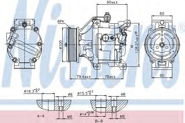 Компрессор кондиционера - Nissens 89530