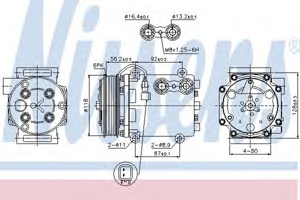 Компрессор кондиционера - Nissens 89551