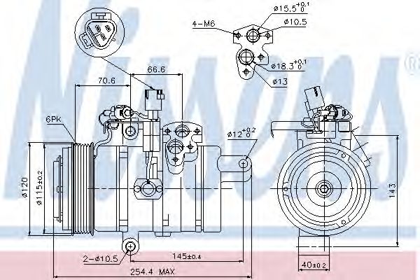 Компрессор кондиционера - Nissens 89607