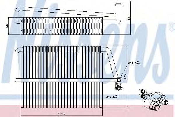 Испаритель кондиционера - Nissens 92300