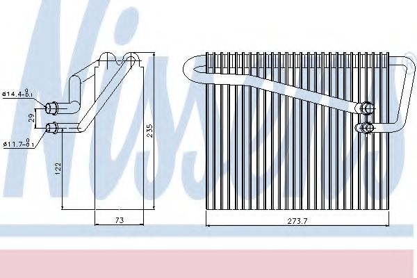 Испаритель кондиционера - Nissens 92301