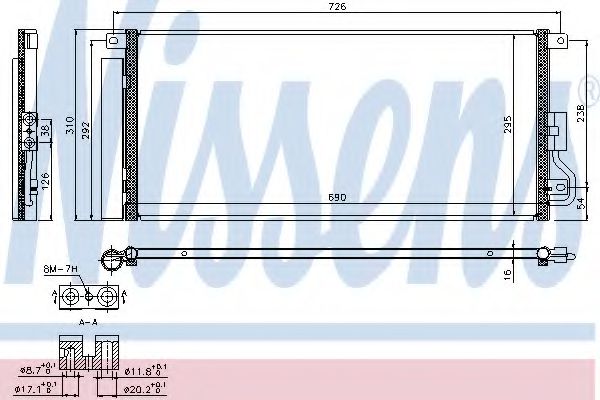 Радиатор кондиционера - Nissens 940390