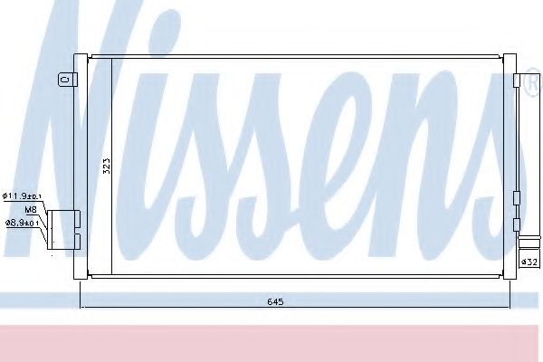 Радиатор кондиционера - Nissens 940395