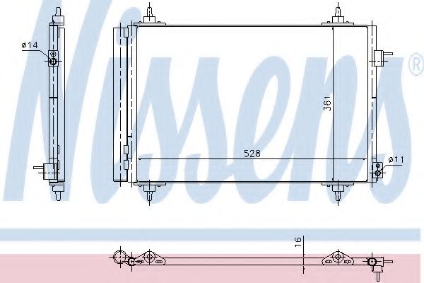 Радиатор кондиционера - Nissens 940438