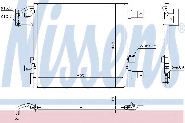 Радиатор кондиционера - Nissens 940441
