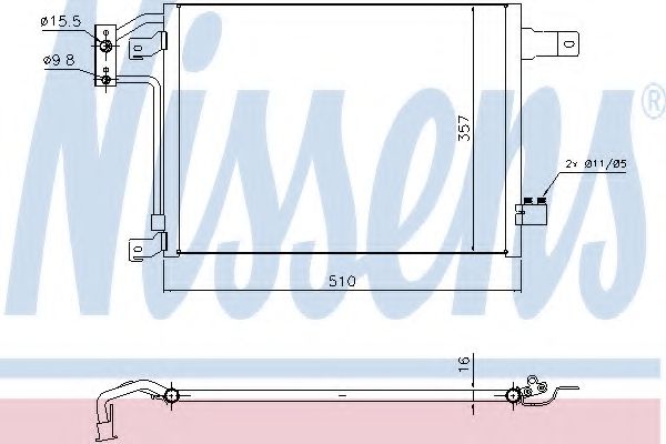Радиатор кондиционера - Nissens 940442