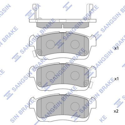 Колодки тормозные перед toyota passo 04- - Sangsin SP1550