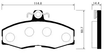 Колодки тормозные дисковые hyundai: Pony 85-94, skoda felicia 94>01 \ ford sierra 82>93 - HSB HP0035