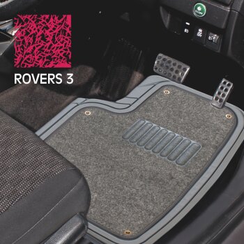 Коврики а/м Rovers 3, резина со съемн. ковр., к-т 4шт. Grey (1/4) - CarFort RS0310