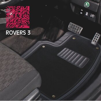 Коврики а/м Rovers 3, резина со съемн. ковр., к-т 4шт. Black (1/4) - CarFort RS0320