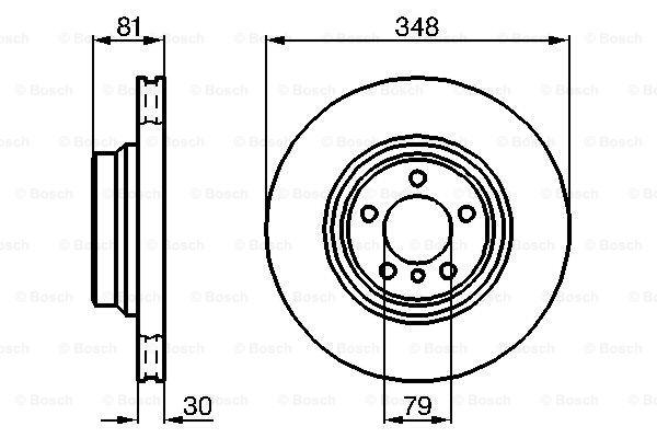 Диск тормозной передний - Bosch 986479003