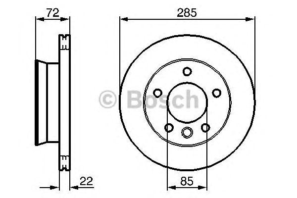 Диск тормозной передний - Bosch 986479212