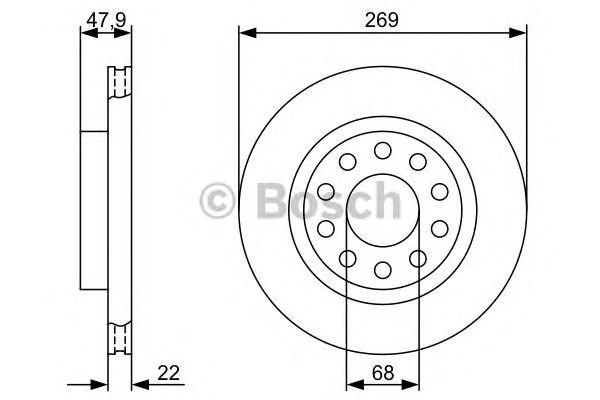 Диск тормозной задний - Bosch 986479366