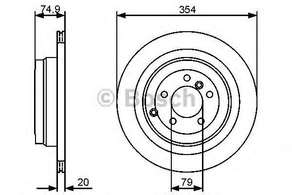 Диск тормозной задний - Bosch 986479479