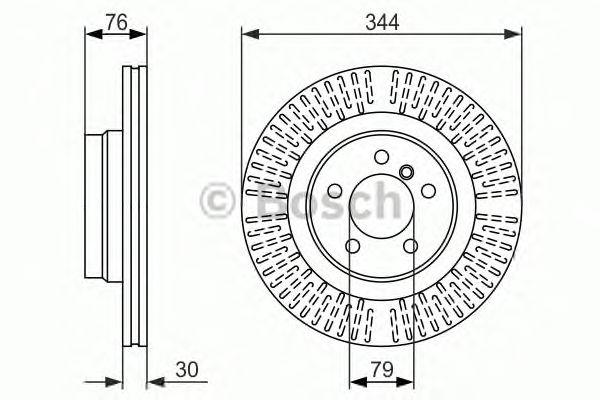 Диск тормозной передний - Bosch 986479489