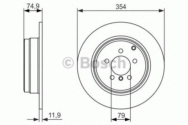 Диск тормозной задний - Bosch 986479612