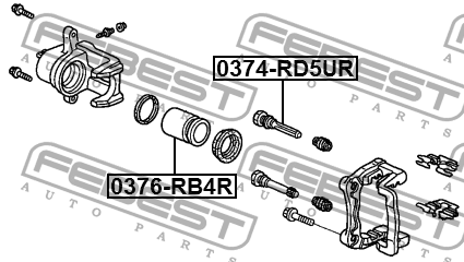 Поршень суппорта тормозного заднего d404 зад прав лев Febest 0376-RB4R HONDA ODYSSEY вэн 774₽