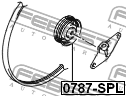 Ролик натяжной ремня кондиционера Febest 0787-SPL Сузуки Опель 2847₽