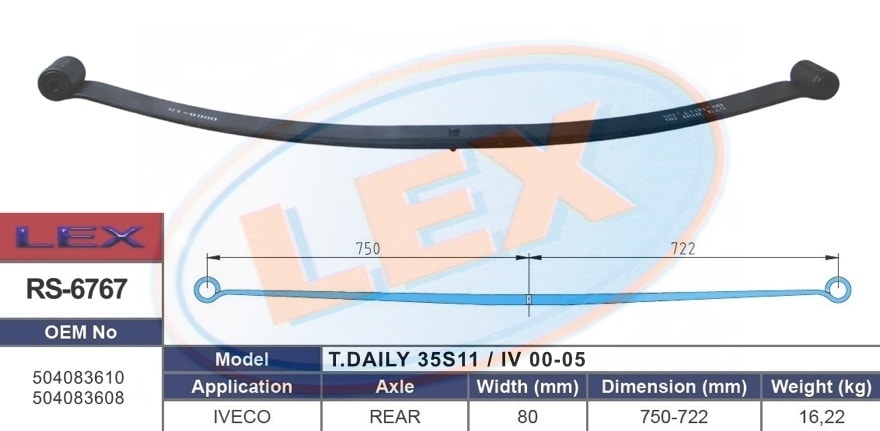 Рессора ходовой части - LEX RS6767