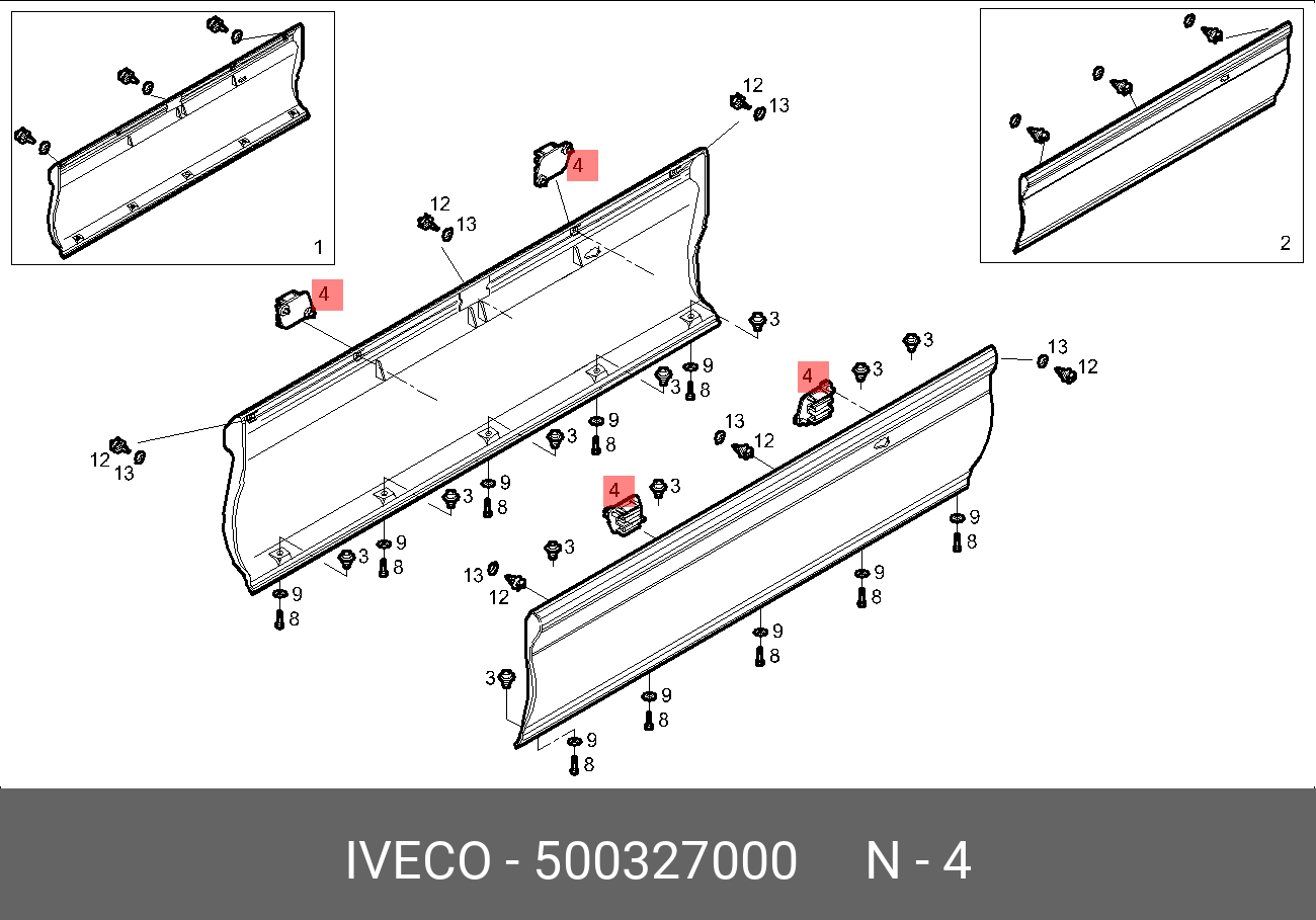 Крепление облицовки - Iveco 500327000