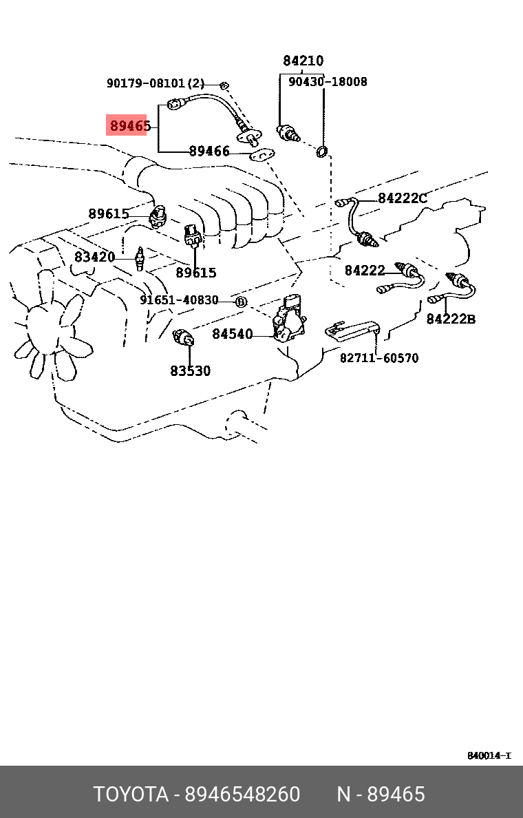 Датчик кислородный - Toyota 89465-48260