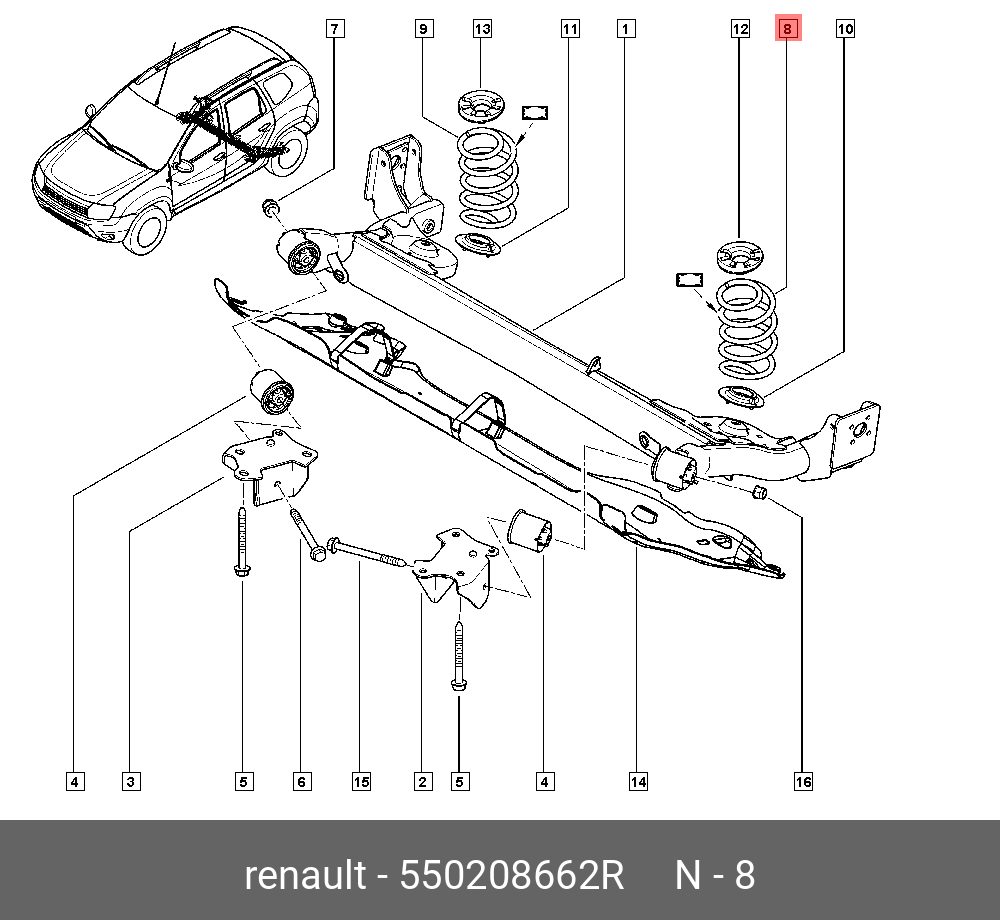 Пружина - Renault 550208662R