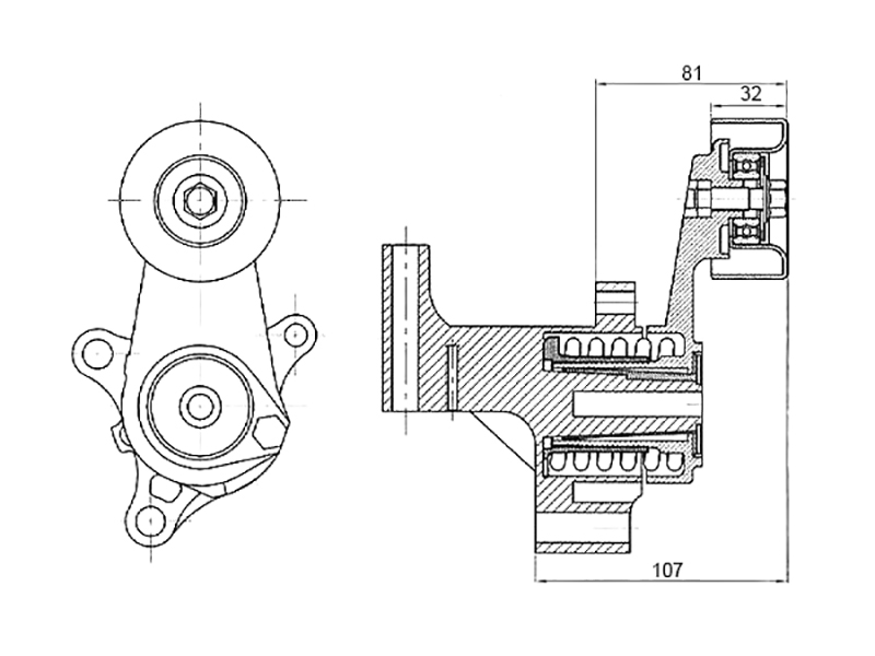 Натяжитель приводного ремня toyota 1/2trfe 02- (90916-02640) - SAT ST-16620-75010