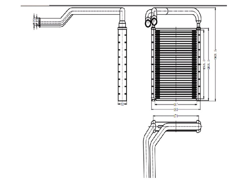 Радиатор отопителя - SAT ST-HNS1-395-0
