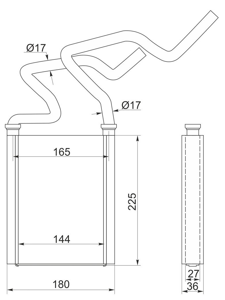 Радиатор отопителя - SAT ST-TYY2-395-0