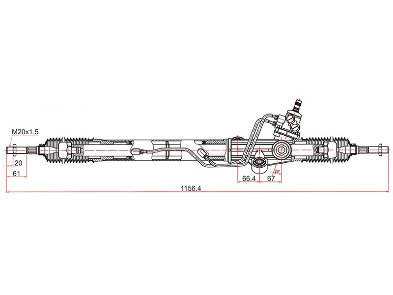 Рейка рулевая - SAT ST-44250-60060