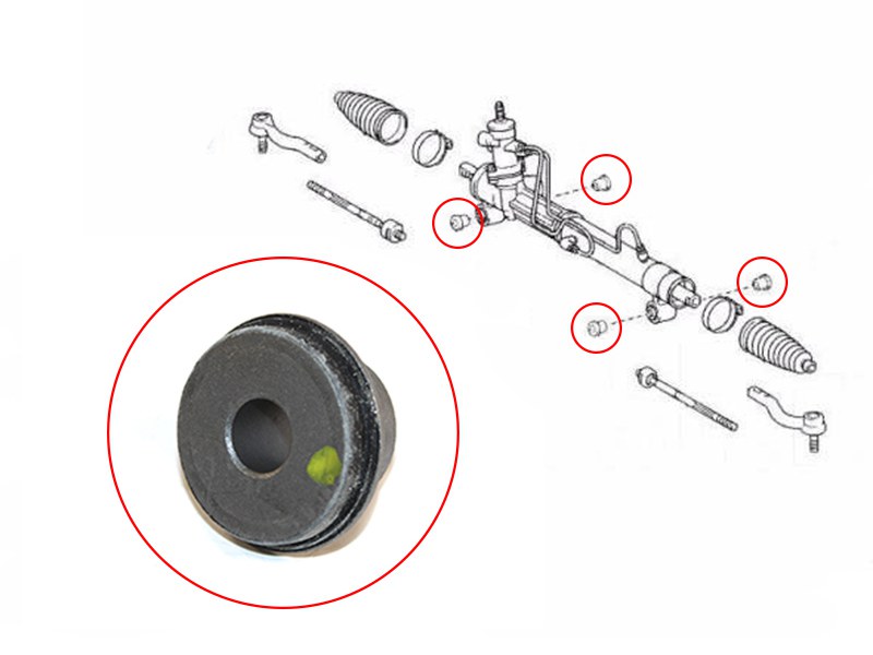 Сайлентблок рулевой рейки - SAT ST-45522-28010