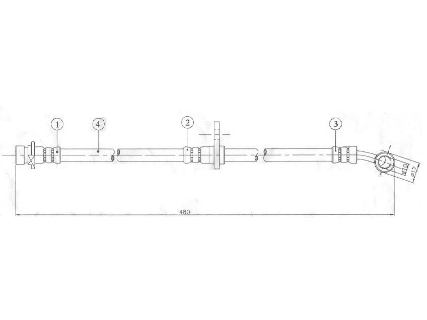 Шланг тормозной - SAT ST-01464-SDA-A01