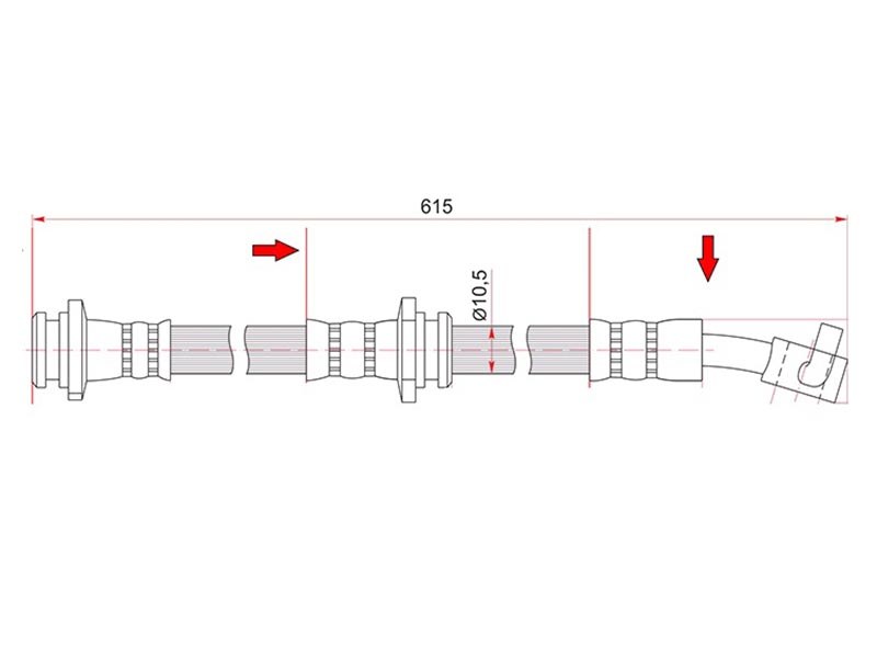 Шланг тормозной - SAT ST-46210-AX00B