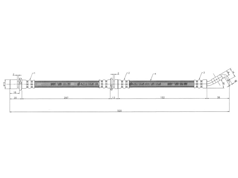 Шланг тормозной - SAT ST-26550-FA050