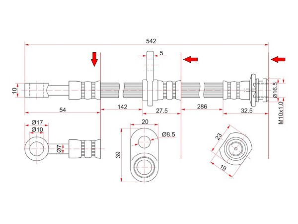 Шланг тормозной - SAT ST-51540-65J00