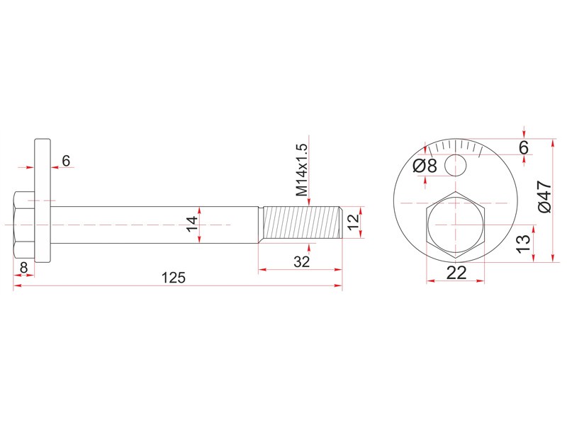 Болт регулировки развала колёс - SAT ST-48190-27020
