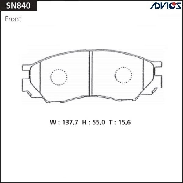 Дисковые тормозные колодки - ADVICS SN840