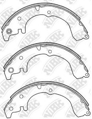Колодки тормозные барабанные | зад | - NIBK FN2313