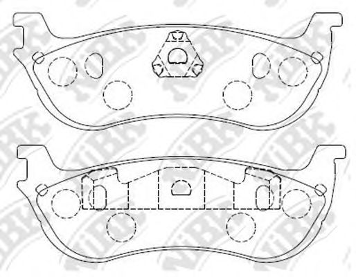Колодки тормозные дисковые | зад | - NIBK PN0080