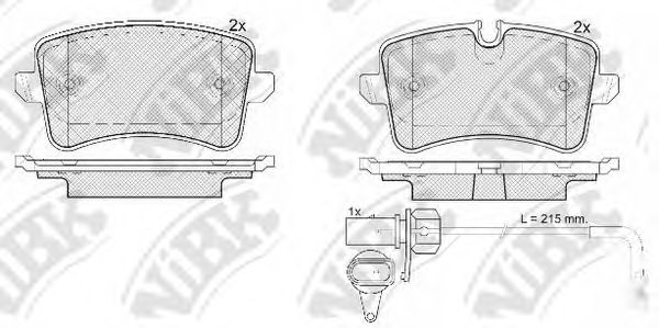 Колодки тормозные дисковые | перед/зад | - NIBK PN0478W