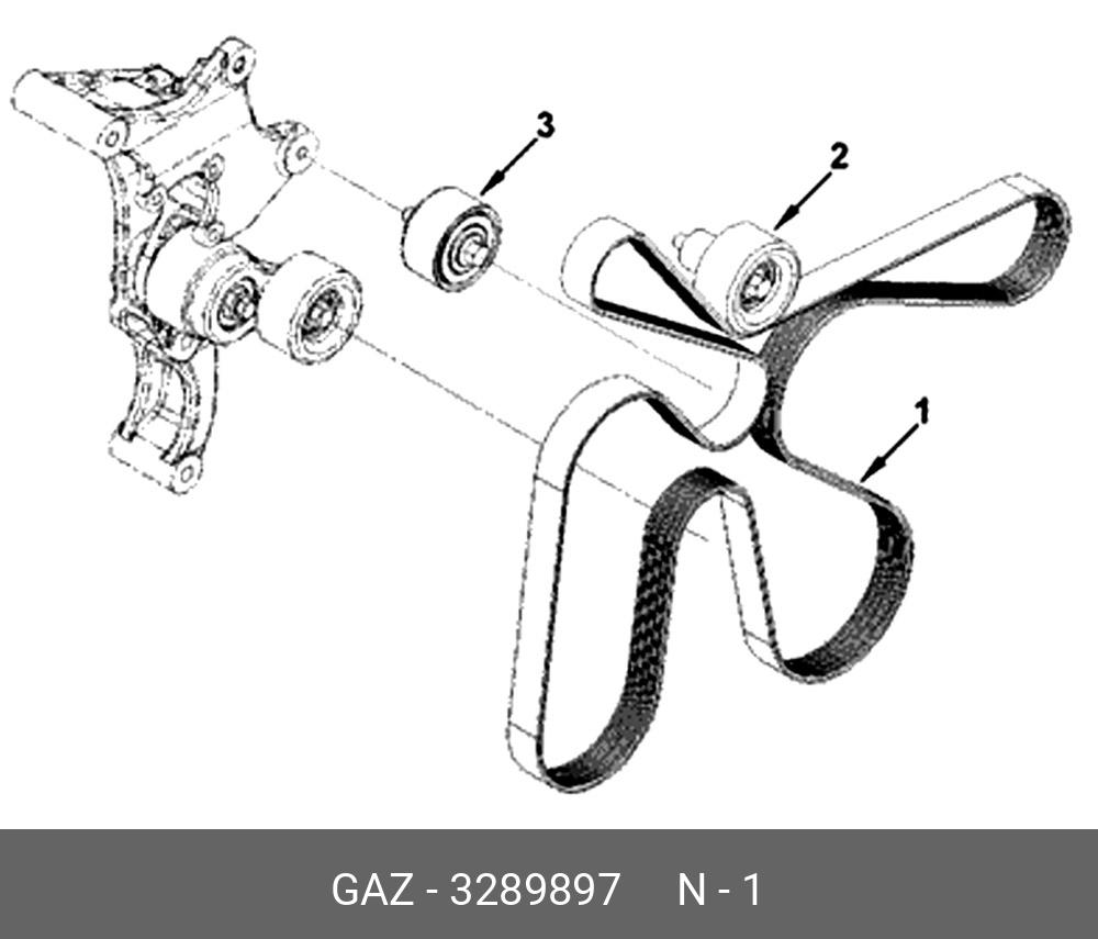 Ремень поликлиновый - GAZ 3289897