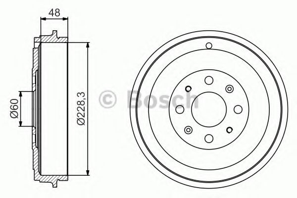 Тормозной барабан - Bosch 0 986 477 208
