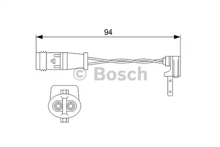 Сигнализатор, износ тормозных колодок - Bosch 1 987 474 553
