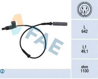 Датчик, частота вращения колеса | перед | - FAE 78023