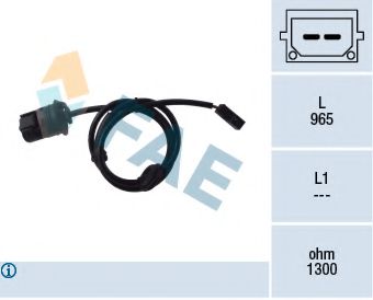 Датчик, частота вращения колеса | зад прав | - FAE 78058