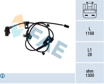 Датчик ABS | перед прав | - FAE 78078