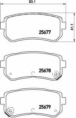 Колодки тормозные дисковые | зад | - Brembo P 30 068