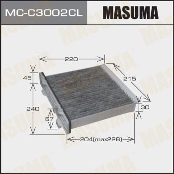 Фильтр салона Угольный - Masuma MC-C3002CL