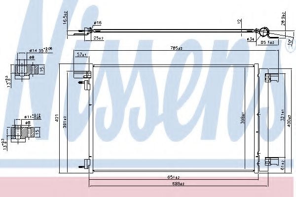 Конденсатор, кондиционер - Nissens 940479