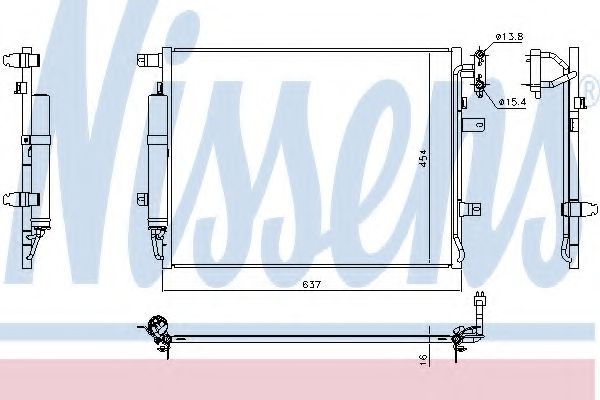 Конденсатор, кондиционер - Nissens 940482